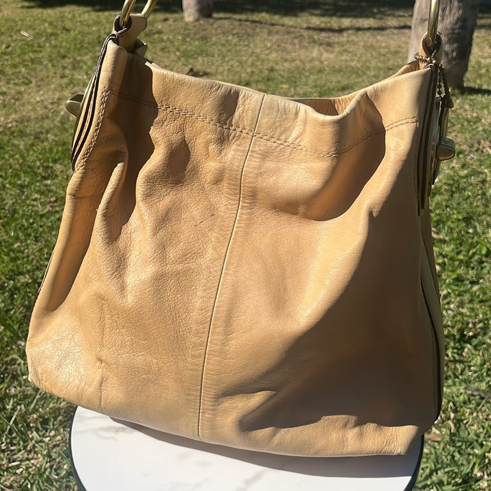 COACH Peyton Leather Hobo Bucket
